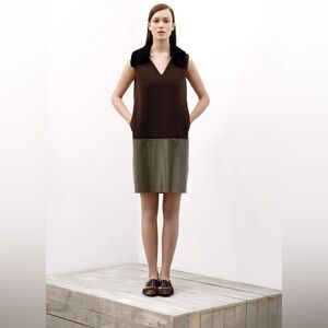 TER ET BANTINE Brown and Green Dress - Size M